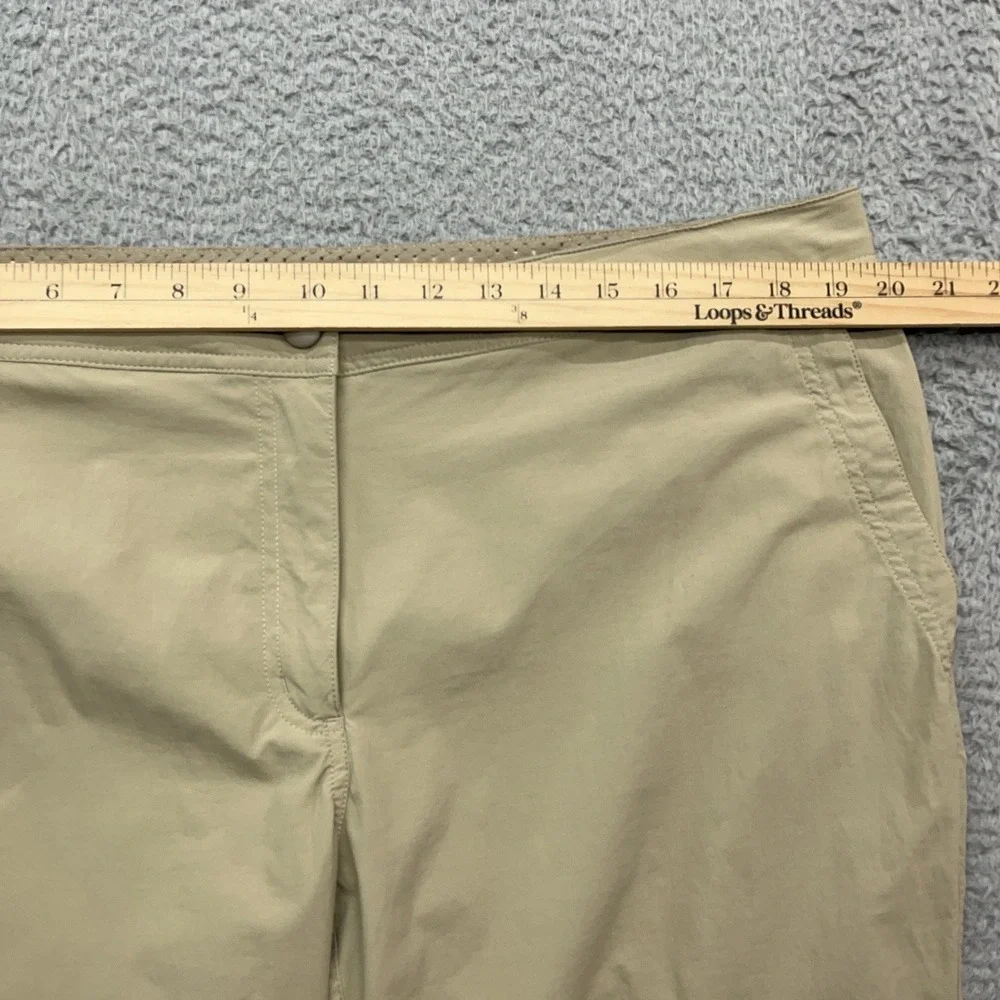 LL Bean Nylon Hiking Pants Women 39x30 Cargo Trail Stretch Water Resistant UPF50
